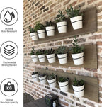 8 Inch Wall Mounted Plant Holder,Plant Wall Mount,Flower Pot Holder for Outside,Wall Planters for Indoor Plants (6 Pack)