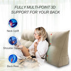 WOWMAX 80% Cotton & 20% Linen Blend Headboard Pillow – King Size Reading Wedge Backrest for Bed, Handmade Firm Support Bolster Cushion with Removable Cover, Premium Bed Rest Pillow, Natural Color