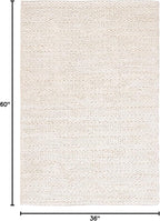 SAFAVIEH Area Rug 3x5 - Natural Fiber Collection - Bleach, Handmade Jute, Braided Woven Design, Ideal for Entryway, Living Room, Bedroom (NF212D)