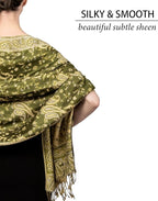 Achillea Reversible Paisley Pashmina Rave Scarf – Exotic Indian Shawls and Wraps for Evening Dresses, Festivals, All Seasons