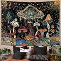 Yeoiat Mushroom Tapestry Hippie Tapestry for Bedroom Cute Tapestries Aesthetic Wall Tapestries Hanging for Bedroom Dorm Living Room (Mushroom, 70.00" x 90.00")