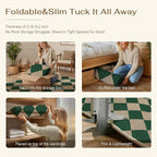 2x8 Checkered Easy Jute Runner Rug Non Slip Hallway Kitchen Washable Outdoor Rug for Entryway Indoor Checkerboard Green Long Indoor Outdoor Carpet for Bedside Entry Front Door Porch