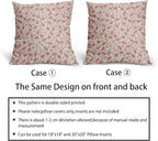 Light Pink Floral Pillow Covers 20x20 Set of 2 Vintage Rustic Old Style Cute Small Flower Pink Cream Print Decorative Outdoor Pillowcases Farmhouse Throw Cushion Case Decor for Couch Sofa Bed