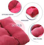 Outdoor Bench Cushion, 48x18x5 Inch, Waterproof Bench Cushion for Outdoor/Indoor Furniture, Tufted Patio Bench Seat Cushion, Fade Resistant Outdoor Cushions for Porch Swing Couch, Burgundy