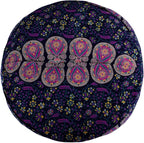 Indian Mandala Cotton Handmade Round Floor Pillow Comfortable Car Bed Sofa Decor Large Round Cushion Cover Bohemian Meditation Pillow Case Ottoman Pouf Cover Pet Dog Bed