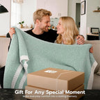 Joiedomi Twin Blanket for Couch Bed, Sage Green Knitted Blankets Gifts for Women Mom Girls, Cozy Cute Soft Throw Home Room Decor Aesthetic for Women Mothers Birthday Gifts 60x80 Inches