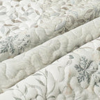 Exclusivo Mezcla 50"x 60" Quilted Throw Blanket- Microfiber Quilt Throw with Boho Patchwork Pattern, Reversible Grey Versatile Lap Quilt for All Seasons, Lightweight Throws for Bed/Couch/Sofa