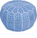 Marrakesh Gallery Bohemian Unstuffed Moroccan Pouf Ottoman, Round Ottoman Foot Rest, Handmade Bean Bag with Large Storage - Cover Floor Chair for Living Room, Bedroom - Ideal as Wedding Gifts