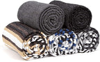 Americanflat 50x70 Authentic Mexican Throw Blanket - Falsa Blanket - Soft Cotton Throw Blankets for Indoor or Outdoor - Use for Yoga, Meditation, or Beach - Blue Stripes