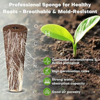 Ahopegarden 132pcs Hydroponic Pods Kit: Compatible with AeroGarden Herb Kits with 50 Grow Sponges, 50 Pods Lable, 12 Grow Baskets and Dome, 8 A&B Plant Food, Indoor Garden Kit Supplies for Most Brands