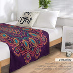 Mandala Throw Blanket Indian Hippie Bohemian Art Floral Texture Pattern Blanket for Sofa Bed Couch Chair Or Dorm 30"x40"
