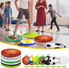 8 Pcs Sports Kids Floor Cushions for Classroom Flexible Round Seating Pillow Soft Waterproof with Handle Basketball Football Soccer Baseball Pattern for Sports Theme Birthday Party Decorations