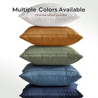 JELLYMONI 2 Pack Rust Pillowcases 12" x20", Soft Microfiber Striped Tufted Pillow Covers(Pillows are not Included)