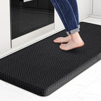 Mattitude Kitchen Mat Cushioned Anti-Fatigue Floor Mat Water Resistant Non-Slip Mats and Rugs Standing and Comfort Desk Mats for House Sink Office Laundry (Black, 17.3"x39")