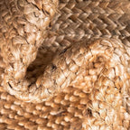 Unique Loom Braided Jute Collection Area Rug - Dhaka (10' Round, Natural)