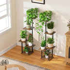 LATIBELL Plant Stand Indoor with Grow Light - 2 Pack Metal Plant Shelf for Indoor Plants Multiple, 5 Tiered Corner Plant Stand Shelves, Plant Rack Display Flower Holder for Living Room Patio Balcony