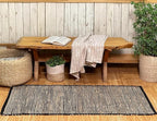 Chardin home 2x5 Jute Cotton Hand Woven Runner Rug | Braided Hallway Rug, Boho Rustic Style, Natural Jute/Black | Farmhouse Vintage Rugs for Entryway, Hallway, Foyer, or Kitchen