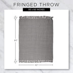 DII Diamond Stitch Woven Throw, Organic Modern, 50 x 60, Aqua