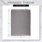 DII Rustic Farmhouse Double Diamond Woven Throw, 50x60, Cinnamon