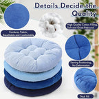 Jerify Floor Pillow Cushions Large Round Square Large Meditation Floor Pillow for Classroom Adult Meditation Picnic Party Seating Learning Daycare School(Round,Dirty Blue,4 Pcs)
