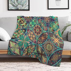 Vintage Mandala Throw Blanket Bohemian Boho Colorful Blanket for Sofa Bed Couch Chair Or Dorm 70"x80"