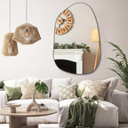 PERFNIQUE Irregular Wall Mirror Asymmetrical Mirror, 40''x26'' Black Mirror for Bathroom Bedroom Living Room Entryway, Decorative Modern Wall Decor, Wall Mounted Mirror (Black, 40" x 26")
