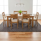 Charcoal Gray 6x9 Cotton Jute Rug Braided Construction - Farmhouse Woven Carpet - Mid-Century Modern Floor Covering for Bedroom Living Room, 6' x 9'