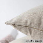 Home Brilliant Linen Throw Pillow Cover Burlap Square Cushion Cover Pillow Sham for Couch Living Room Holiday Decor, Light Linen, 18x18 Inches(45cm)