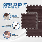 Yes4All EVA Interlocking Mats, Puzzle Floor Tiles, Foam Floor Padding with Border for Furniture, Home Space, Living Room, Garage 11,22,32 SQFT