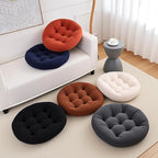 2Pcs Floor Pillows for Adults, Meditation Cushions, 22x22x4 Inch Large Round Sitting Cushion Living Room Memory Foam Pillow for Sitting (2, Grey, 22x22x4 Inch)