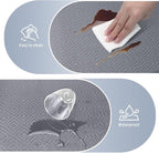 Mattitude Kitchen Mat 2PCS Kitchen Rugs Cushioned Anti-Fatigue Rug Waterproof Standing Desk Mat Kitchen Mats for Floor Kitchen Rug Set for Kitchen, Sink, Office 17.3"×30"+17.3"×47" Light Grey