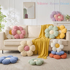 Flower Pillow, Pink Throw Pillow Daisy Decorative Pillow Cushion 15.75" Pink Home Decorative Pillows for Bed, Sofa, Couch
