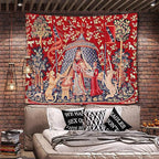 FEASRT Princess European Royal Tapestry, 90x84 Inches Soft Flannelette, Medieval Maiden Wall Blanket