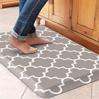 WISELIFE Kitchen Runner Rugs Anti-Fatigue mats - 4/5 Inch Non Slip Waterproof Ergonomic Comfort Mat for Kitchen, Floor Home, Office, Sink, Laundry (17.3"x 28",Khaki)