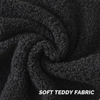 FUTEI Black Throw Pillow Covers 20x20 Inch Set of 2,Furry Faux Fur Teddy Boucle Textured Cushion Covers,Soft Fluffy Decorative Pillow Case,Home Decor for Couch Bed Living Room Office Car