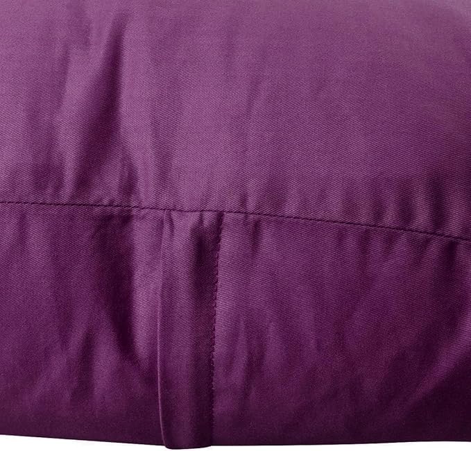 Thmyo 4-Pack 100% Cotton Lumbar Comfortable Solid Decorative Throw Pillow Case Rectangle Cushion Cover Pillowcase DIY Throw Pillowcase(12x20inch/30x50cm,Dark Reddish Purple)