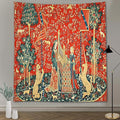 FEASRT Animal European Royal Princess Medieval Bohemian Mandala Tapestry, 40x30 Inches Soft Flannelette, for Bedroom Living Room Dorm