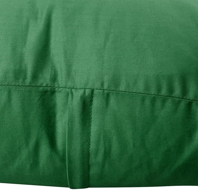 Thmyo 4-Pack 100% Cotton Comfortable Solid Decorative Throw Pillow Case Square Cushion Cover Sublimation Blank Pillow Covers DIY Throw Pillowcase for Sofa Couch(20x20inch/50x50cm, Christmas Green)