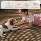 2x3 ft Indoor Door Mat Entryway Rug Non Slip Boho Woven Washable Small Area Rugs Runner, Front Entry Rug Entrance Doormat for Hall Porch Bathroom Kitchen Bedroom, Dark Brown/Coffee 24"x36"
