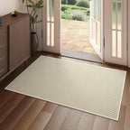 2x3 ft Indoor Door Mat Entryway Rug Non Slip Boho Woven Washable Small Area Rugs Runner, Front Entry Rug Entrance Doormat for Hall Porch Bathroom Kitchen Bedroom, Easy Clean, Beige 24"x36"