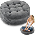 Jerify Floor Pillow Cushions Large Round Square Large Meditation Floor Pillow for Classroom Adult Meditation Picnic Party Seating Learning Daycare School(Round,Dark Gray,2 Pcs)