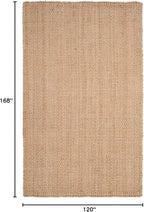 SAFAVIEH Area Rug 10x14 - Natural Fiber Collection - Large - Natural Brown, Handmade Jute, Basketweave Design (NF401A)