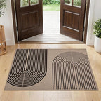 GarveeHome Modern Rainbow Easy Jute Rug, 2x3 Easy Jute Entryway Rug - Non-Slip Indoor Outdoor Doormat, Washable & Non-Shedding for Front Door, Kitchen, Farmhouse Porch