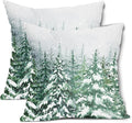 Kawani Green Pine Tree Pillow Covers 20X20 Inch Winter Forest Snowflake Decorative Pillow Cases Set of 2 Christmas Holiday Throw Pillows for Cushion Sofa Couch Outdoor
