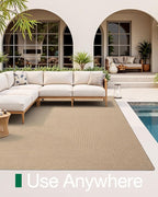LUMI 5x8 Jute Area Rug for Living Room, Natural Handwoven Rugs Non Slip, Farmhouse Braided Carpets No Shedding for High Traffic, Dining Room, Indoor, Outdoor, Patio