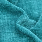 CaliTime Throw Pillow Covers Decorative 16 X 16 Inches Pack of 2 Cotton Thread Stitching Edges Solid Dyed Soft Chenille Cushion Cases for Couch Sofa Bed Living Room Farmhouse Lake Blue