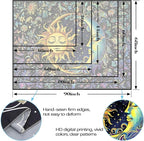 Spenlife Sun and Moon Tapestry Floral Wall Tapestry Boho Tapestries Floral Tapestries Wall Hanging for Bedroom and Living Room Decor Sun and Moon 70×90 Inches