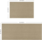 Artoid Mode Washable Non Slip Kitchen Rugs and Mats Set of 2, Rubber Backing Absorbent Kitchen Mats for Floor Front of Sink - 24x35 and 24x60 Inch