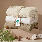 Bedsure 100% Cotton Muslin Blanket King Size for Bed - 4-Layer Breathable and Lightweight Thin Soft Summer Gauze Muslin Blanket for Adults, White, 108x90 Inches