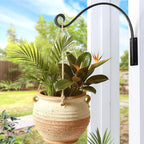 Qiang Ni Heavy-Duty Plant Hanger Outdoor: 16-Inch 80 lbs Hanging Plant Hooks for Outside Baskets - 2 Pieces Wall Mount Plant Bracket for Bird Feeder